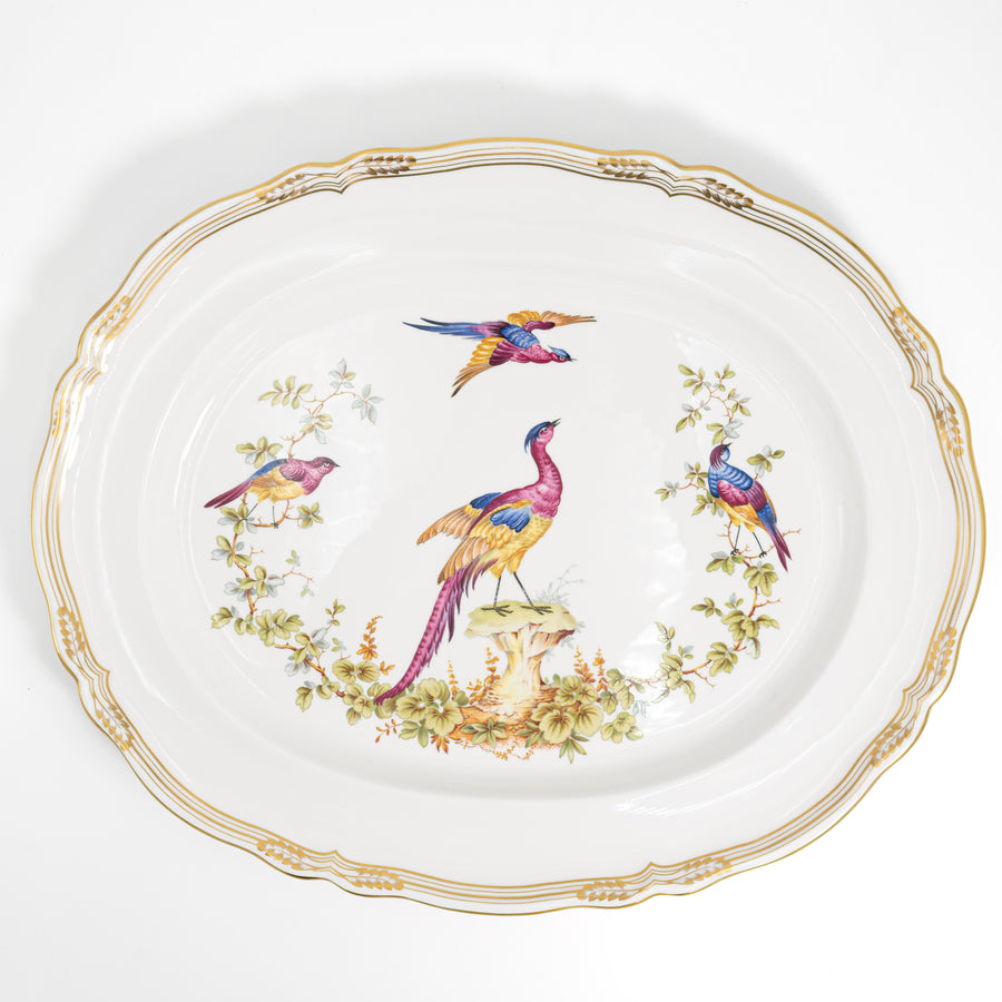 Spode Chelsea Bird Oval Serving Platter (17.5") | Vintage Fine Bone China