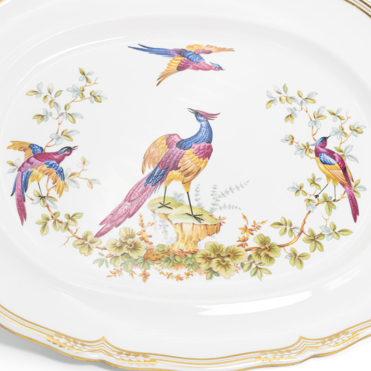 Spode Chelsea Bird Oval Serving Platter (13") | Vintage Fine Bone China