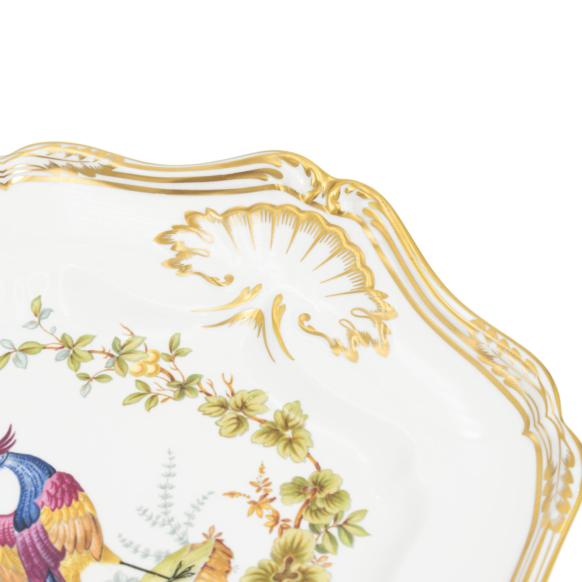 Spode Chelsea Bird Square Handled Cake Plate (11") | Vintage Fine Bone China