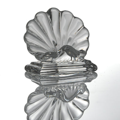 Baccarat Bambous crystal place card holder, single holder from the front