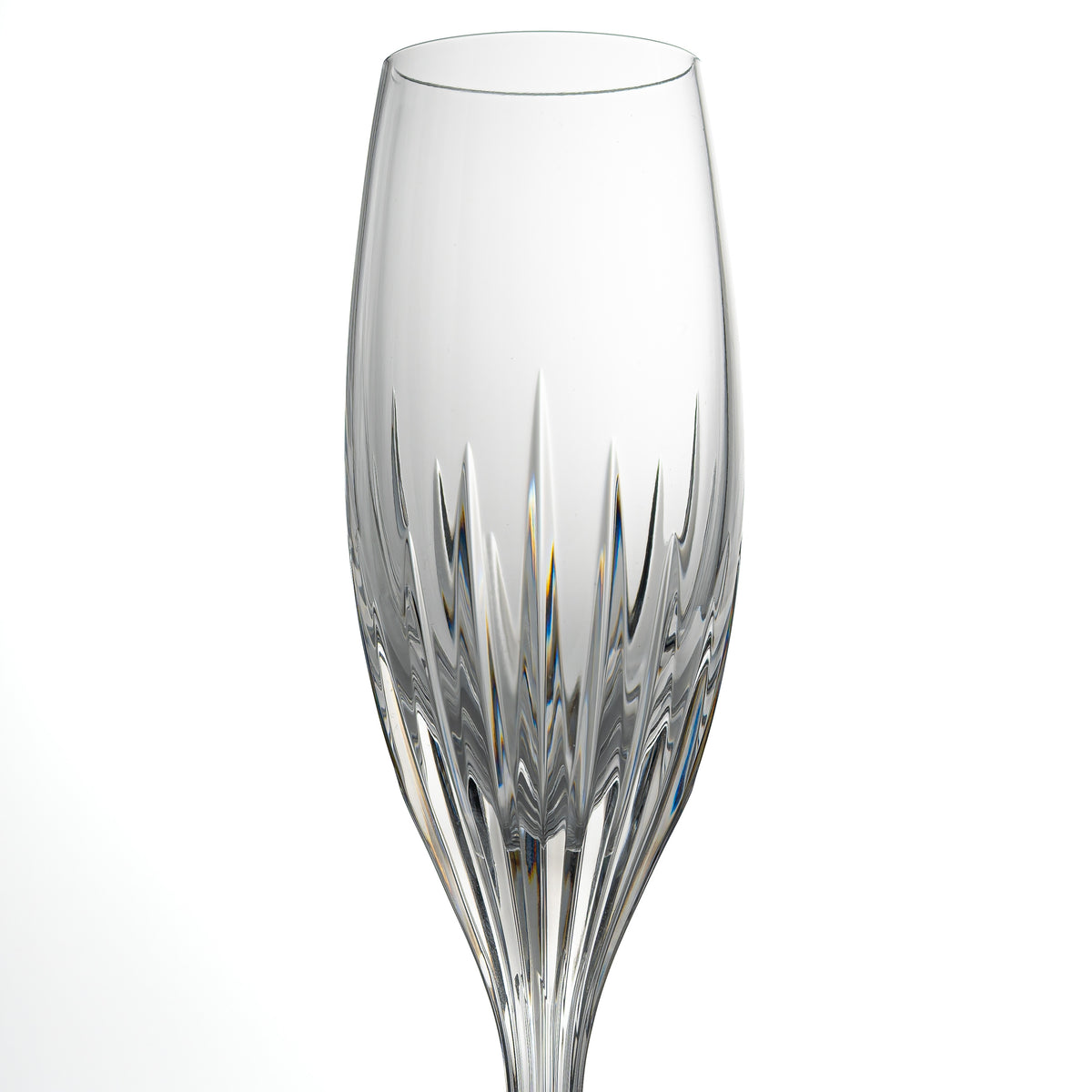 Baccarat Massena Champagne (8.5") Flutes, Pair | Vintage French Crystal