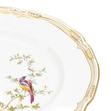Spode Chelsea Bird platter, gold wheat-ear rim and the perched bird on the right