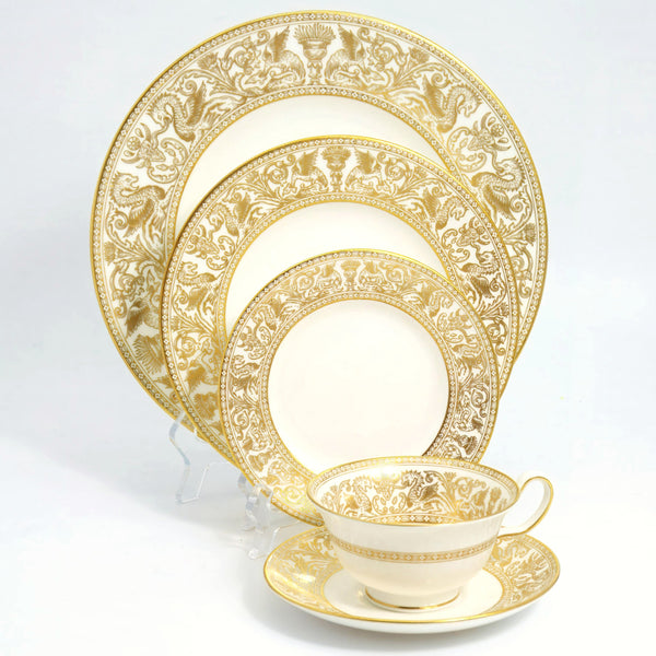 Wedgwood “Florentine Gold” China Set for 8