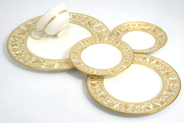 Wedgwood “Florentine Gold” China Set for 8