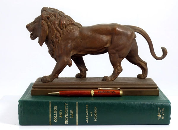 Antoine - Louis Barye 1920s Antique Bronze Lion Sculpture for Art Deco Office Decor Art Nouveau Console Table Decor Library Paperweight Bronze Lion Sculpture - Bronze Sculpture ClassyTea