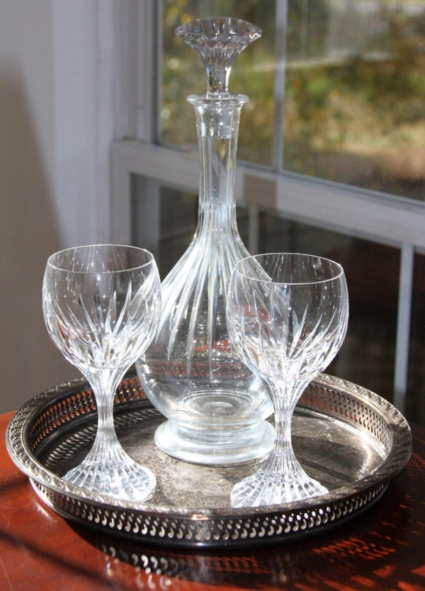 Baccarat Baccarat Massena Crystal Decanter for Whiskey Bourbon Wine Rum | Large French Unique Bourbon Gifts For Him Mid Century Barware Vintage - Crystal Decanter ClassyTea