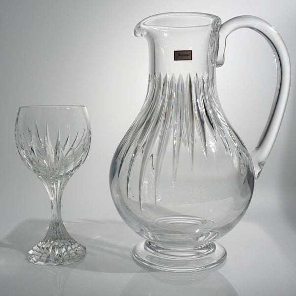 Baccarat Baccarat Massena Pitcher Cut Crystal Decanter Set Midcentury Barware Wine Decanter Iced Tea Punch Margarita Sangria Gift for Cocktail Water - Crystal Decanter ClassyTea