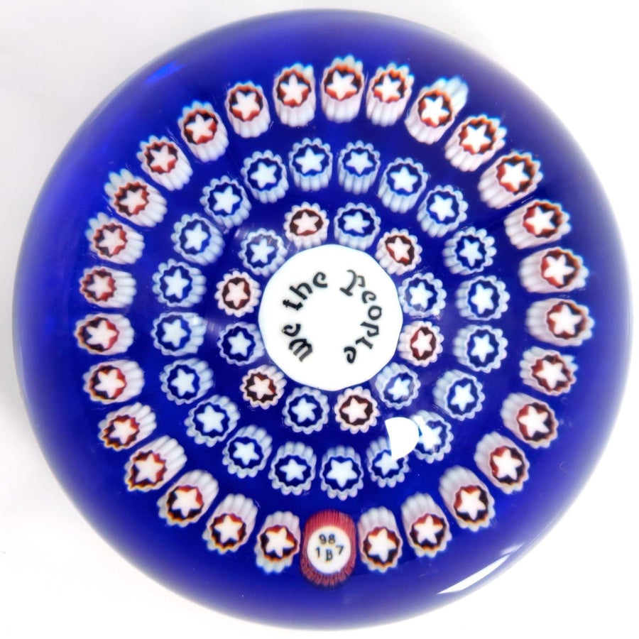 Baccarat We The People Millefiori Paperweight (2.5") | Vintage French Crystal