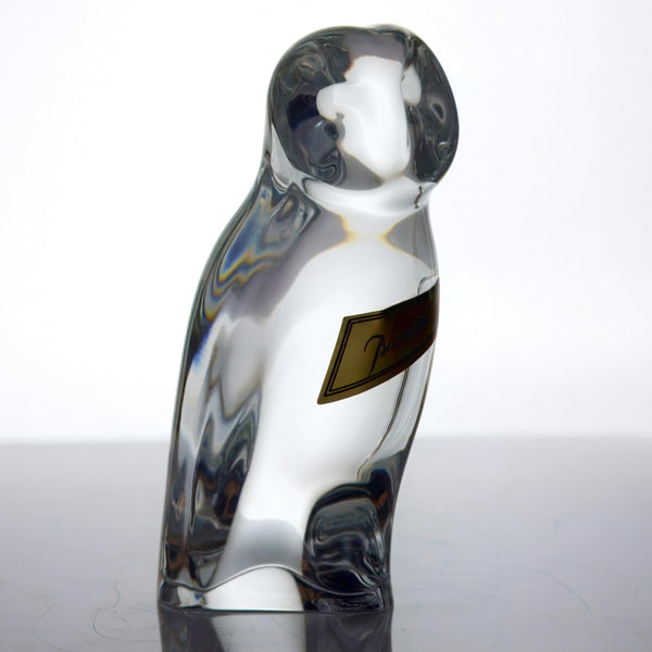Baccarat Baccarat Midcentury Modern Owl Crystal Paperweight (4.5") - Paperweight ClassyTea
