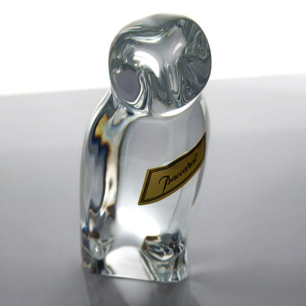 Baccarat Baccarat Midcentury Modern Owl Crystal Paperweight (4.5") - Paperweight ClassyTea