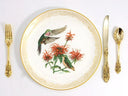 Boehm Complete Boehm Vintage Dinner Plate Set (8pc) | Hummingbird Collection Anniversary Gift for Bird Lover Gift For Spring Garden Party Lunch - Decorative Plates ClassyTea