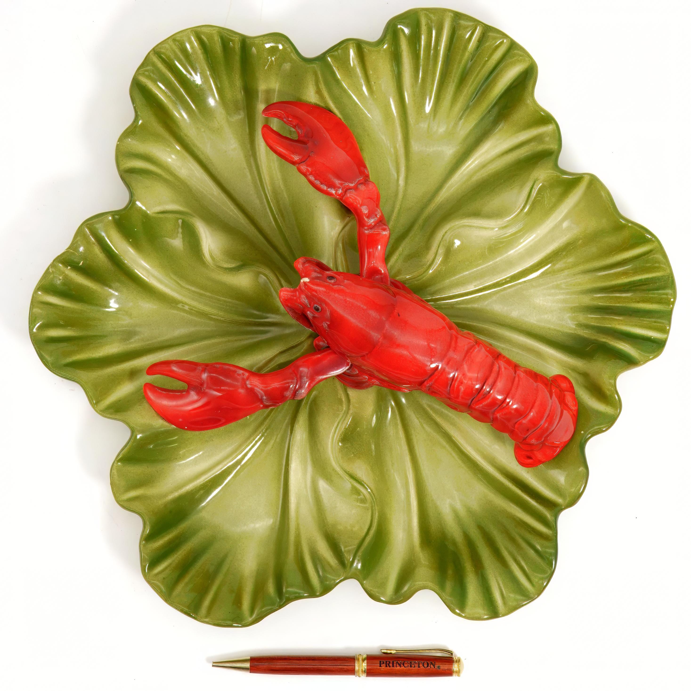 Brad Keeler Brad Keeler "Cabbage & Lobster" Serving Platter (14") - Serving Platter ClassyTea