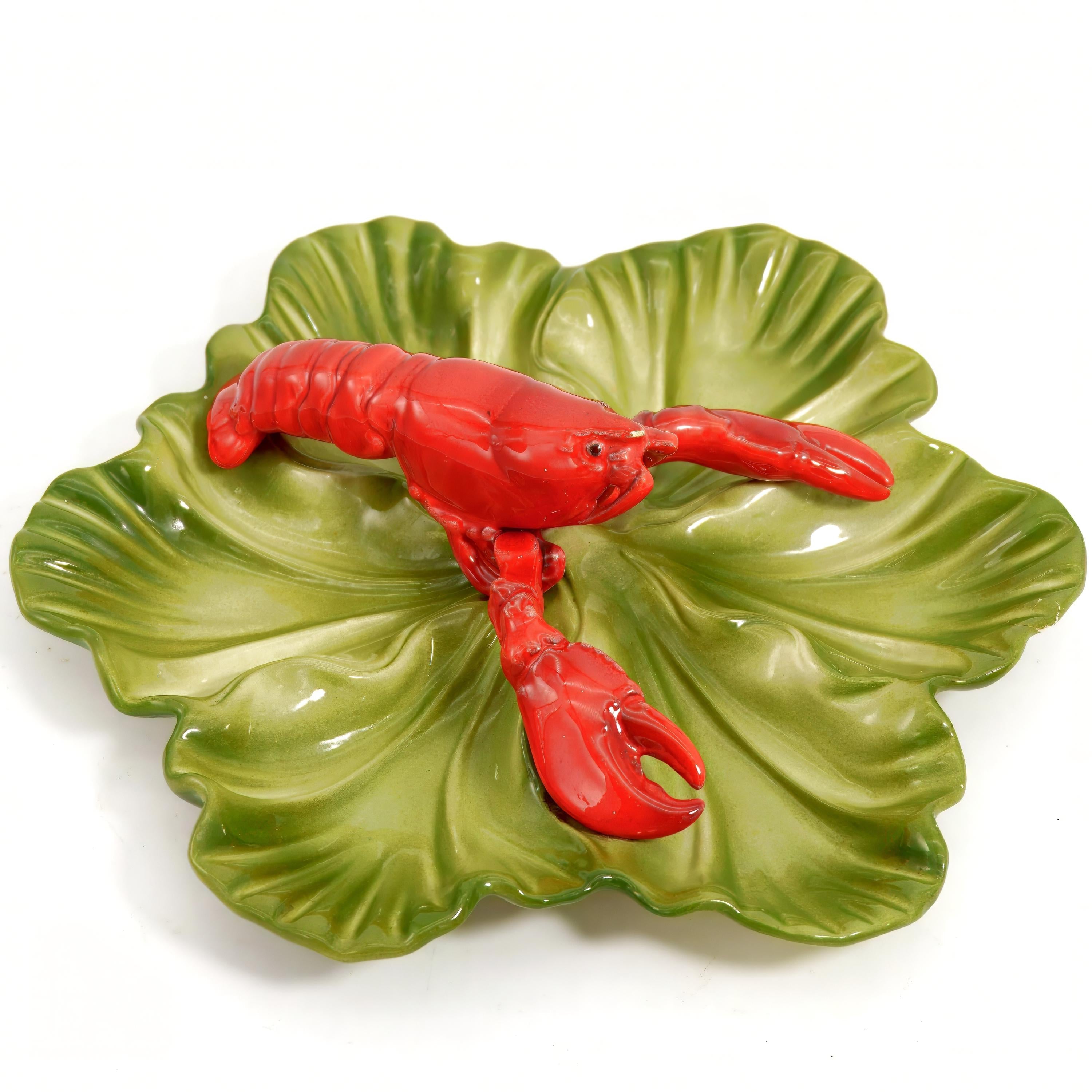 Brad Keeler Brad Keeler "Cabbage & Lobster" Serving Platter (14") - Serving Platter ClassyTea