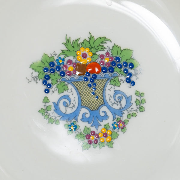 ClassyTea 1920s Lenox Autumn Rimmed Soup Bowls (Set of 4) | Made in America | Presidential Bone China (c. 1920s) | 8.5" - ClassyTea