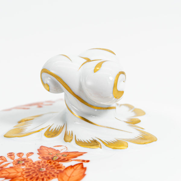 ClassyTea Herend Chinese Bouquet (Rust) Covered Tureen (Shape 84) - Pristine Vintage Hungarian Porcelain - ClassyTea