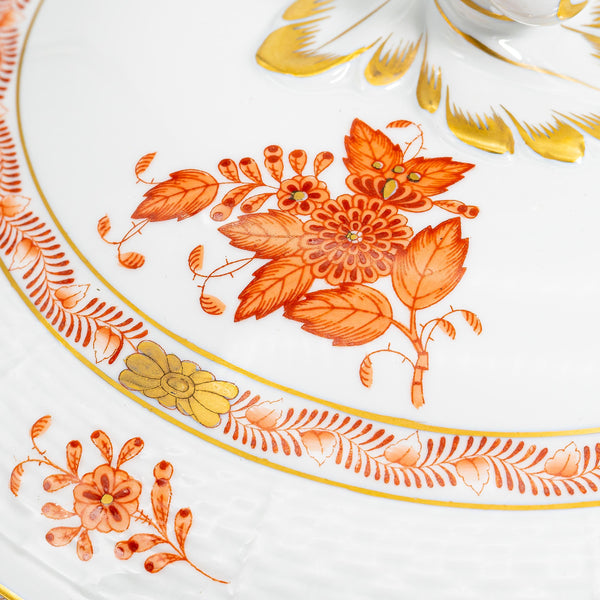 ClassyTea Herend Chinese Bouquet (Rust) Covered Tureen (Shape 84) - Pristine Vintage Hungarian Porcelain - ClassyTea