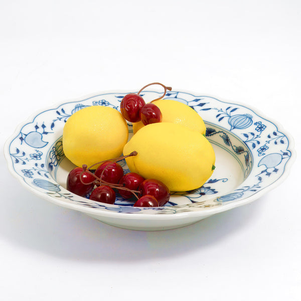 ClassyTea Meissen Blue Onion Rimmed Soup Bowls - Set of 6 | Authentic German Porcelain (9.5") - ClassyTea