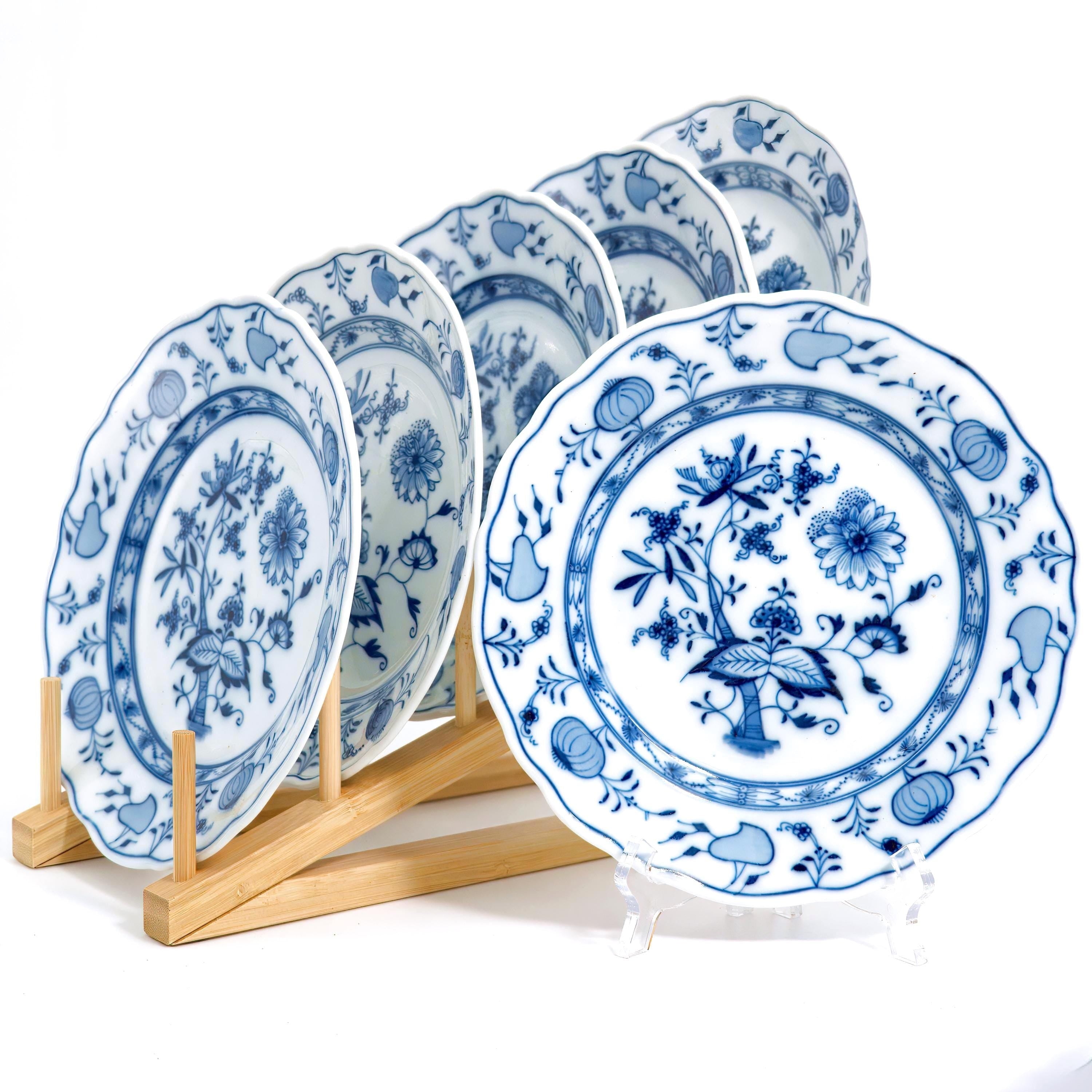 ClassyTea Meissen Blue Onion Salad/Dessert Plates - Set of 6 | Authentic German Porcelain (8.5") - ClassyTea