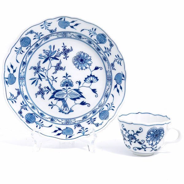 ClassyTea Meissen Blue Onion Salad/Dessert Plates - Set of 6 | Authentic German Porcelain (8.5") - ClassyTea