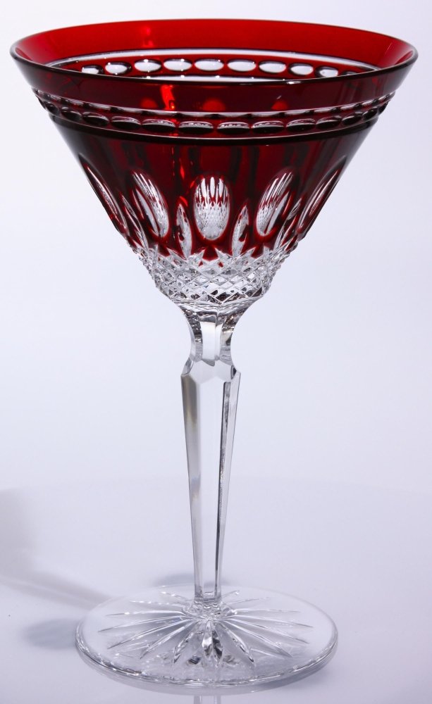 ClassyTea Waterford "Clarendon" Ruby Crystal Ruby Martini Glass - ClassyTea