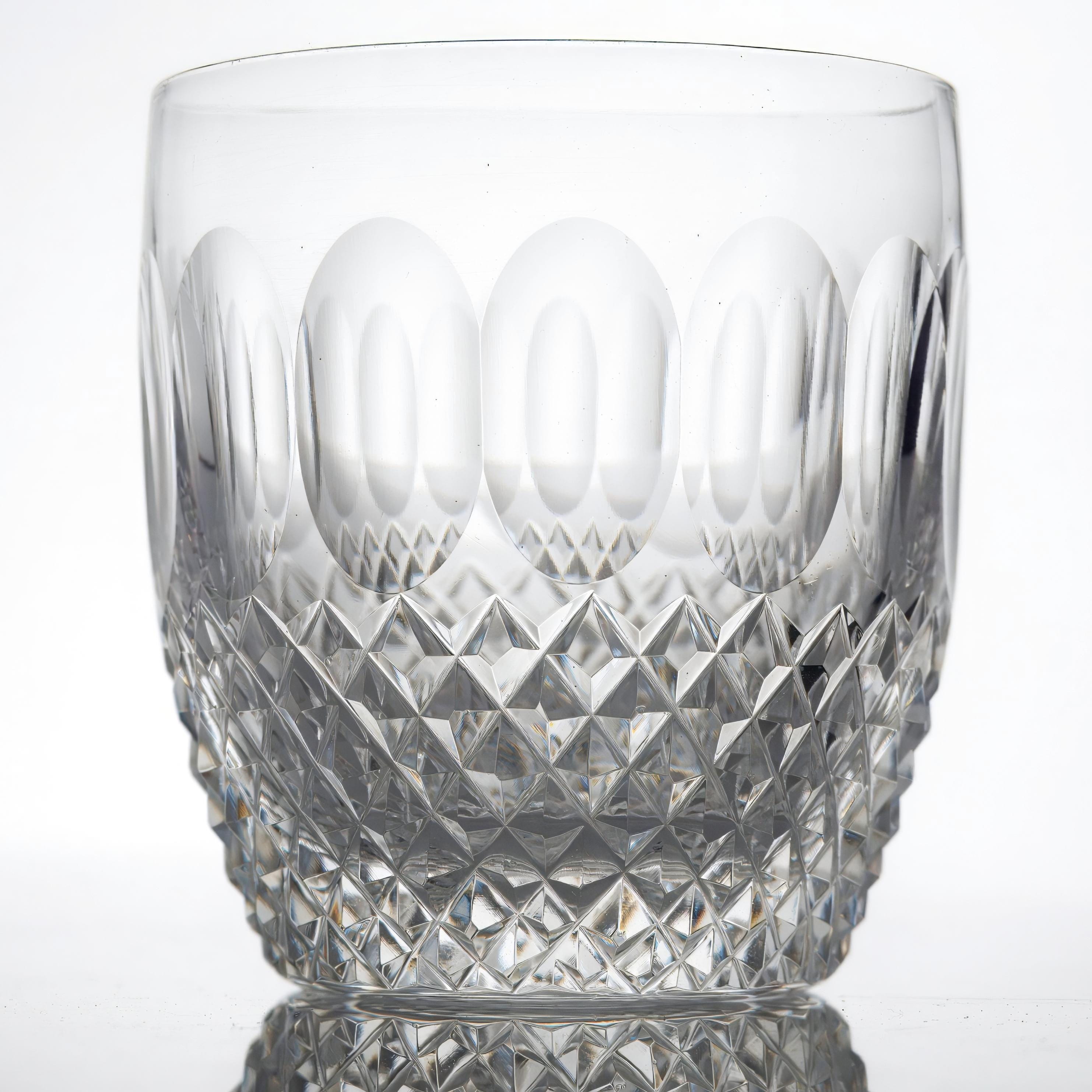 ClassyTea Waterford Colleen Old Fashioned Glasses Set of 6 | Crystal Whiskey Tumblers (Discontinued) 3.5"H 9oz - ClassyTea