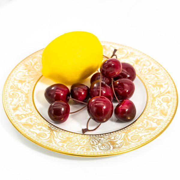 ClassyTea Wedgwood Florentine Gold Dessert Plates 7" (Set of 4) | English Bone China (W4219) c. 1961 - 1986 (7") - ClassyTea