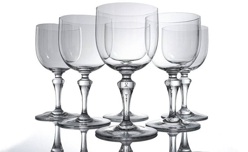 Cut crystal goblets