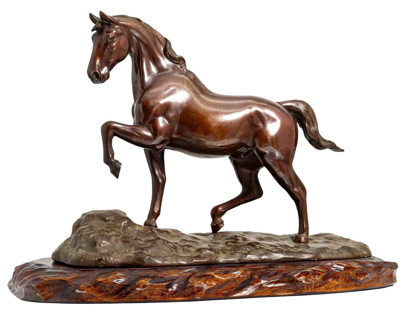 Bronze horse sculpture