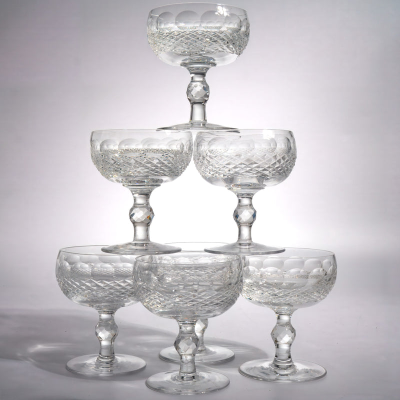 Cut crystal coupes