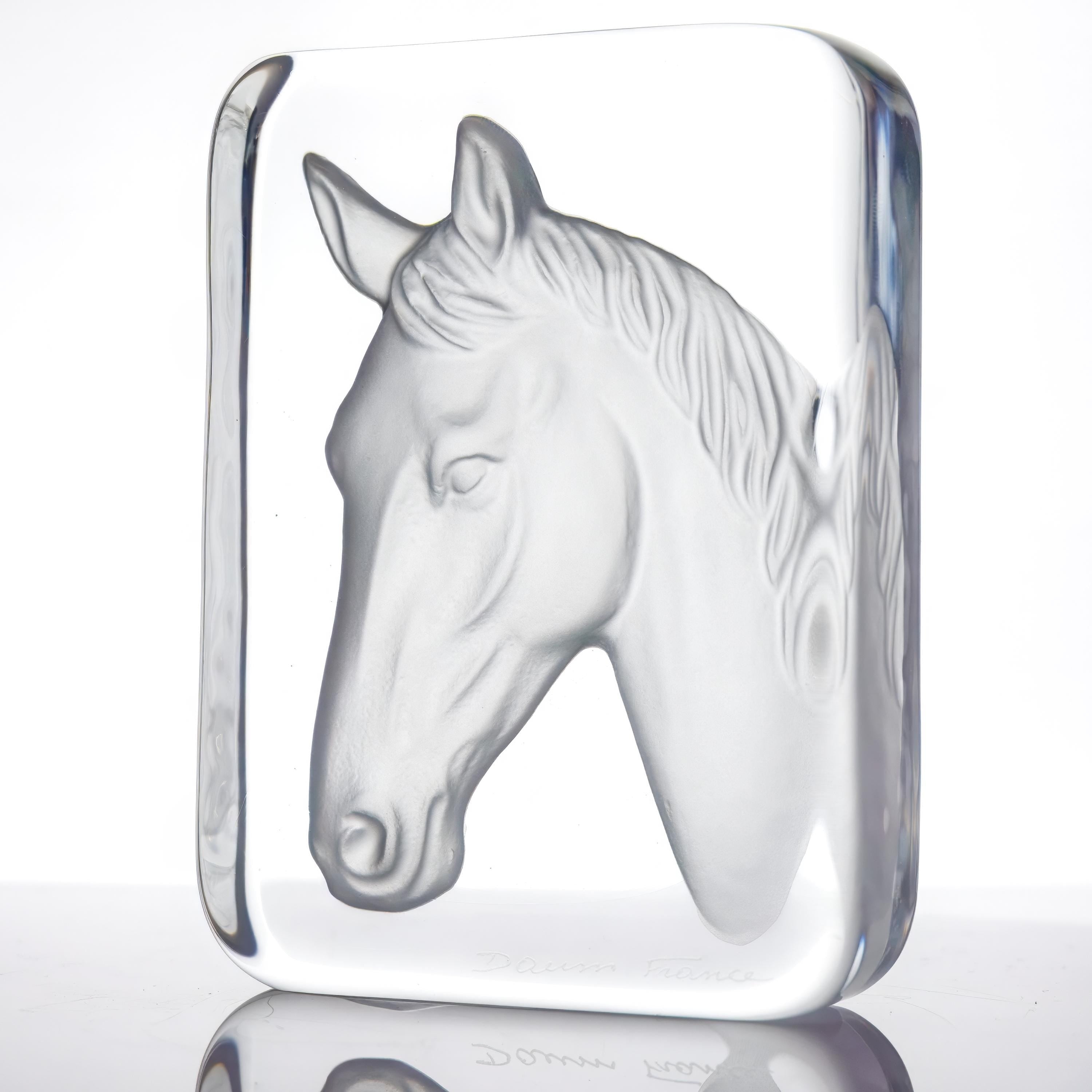 Daum Daum "Tête de Cheval (Horse Head)" Crystal Paperweight - Paperweight ClassyTea