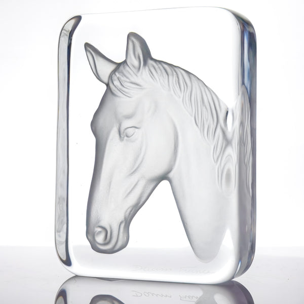 Daum Daum "Tête de Cheval (Horse Head)" Crystal Paperweight - Paperweight ClassyTea