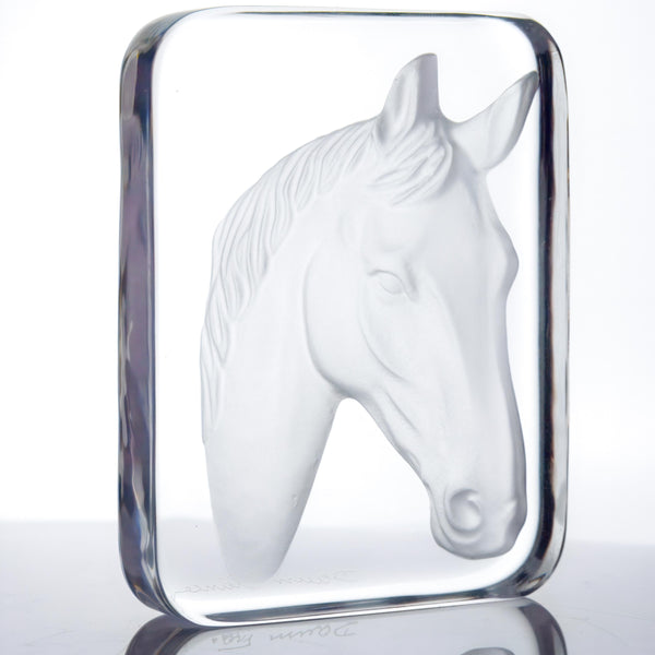 Daum Daum "Tête de Cheval (Horse Head)" Crystal Paperweight - Paperweight ClassyTea