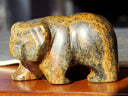 Earl Paniptchuk Indigenous Bear Statue | Inuit Bear Art Signed Paniptchuk Soapstone Bear Sculpture Unique Shelf Decor Paperweight Gift Native Art Desk Decor - Soapstone Sculpture ClassyTea