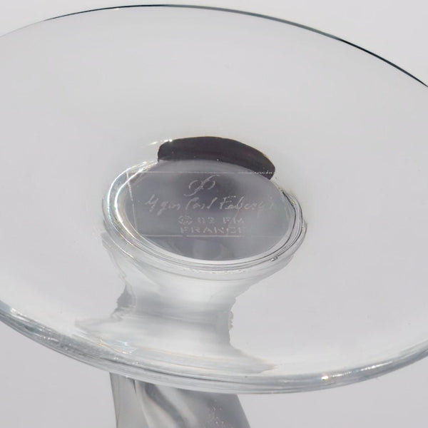 Faberge French Champagne Flutes Set of 2 | Lalique Styled Vintage Champagne Glass for Wedding Anniversary gift for wife Wedding Toasting Flutes - Champagne Flute ClassyTea
