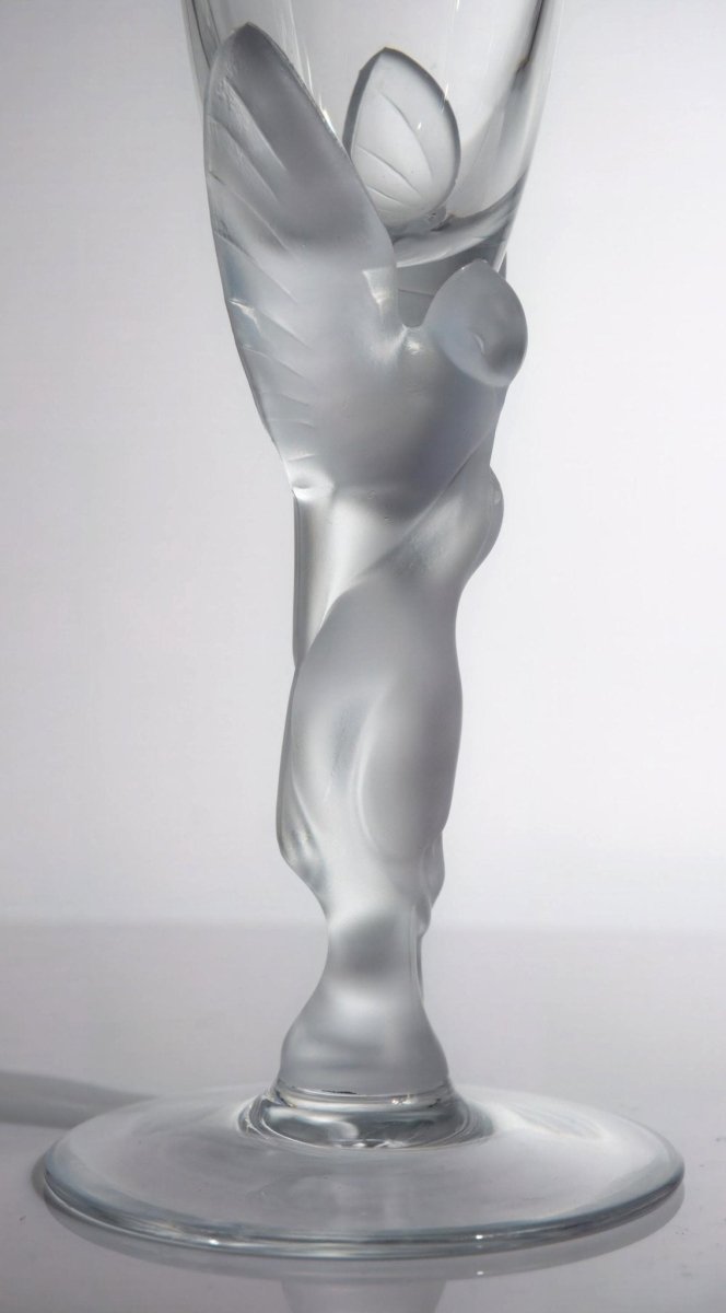 Faberge French Champagne Flutes Set of 2 | Lalique Styled Vintage Champagne Glass for Wedding Anniversary gift for wife Wedding Toasting Flutes - Champagne Flute ClassyTea