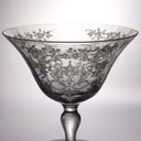 Fostoria Set of 6 Vintage Etched Glass Dessert Bowl | Midcentury Stemware for Ice Cream, Champagne, or Parfaits | Set of Coupe & Martini Glasses - Fruit/Dessert Bowl ClassyTea
