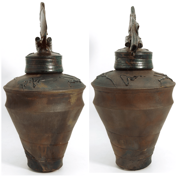 George Whitten George Whitten Raku - Fired Abstract Urn (20"H) - Dinnerware Sets ClassyTea