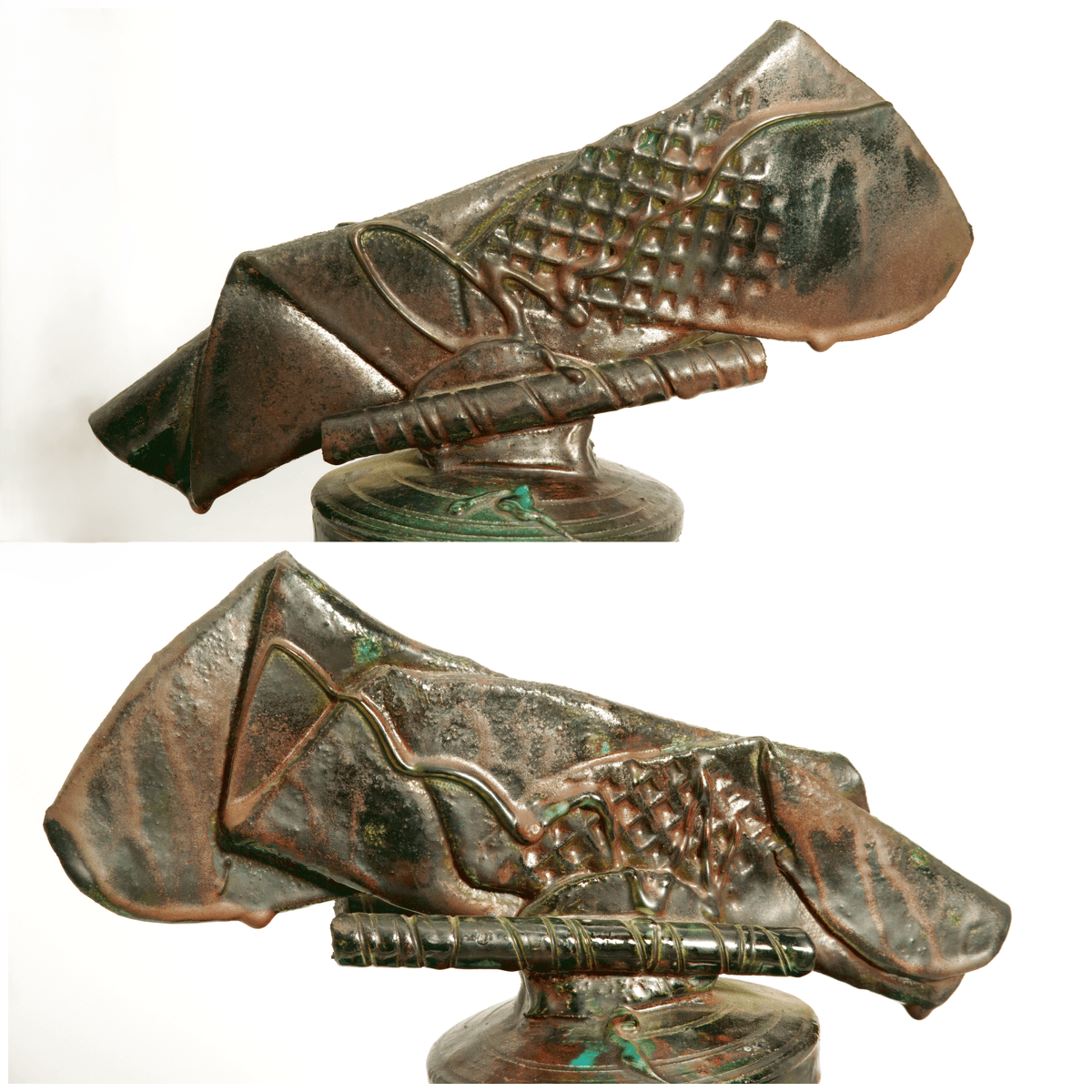 George Whitten George Whitten Raku - Fired Abstract Urn (20"H) - Dinnerware Sets ClassyTea