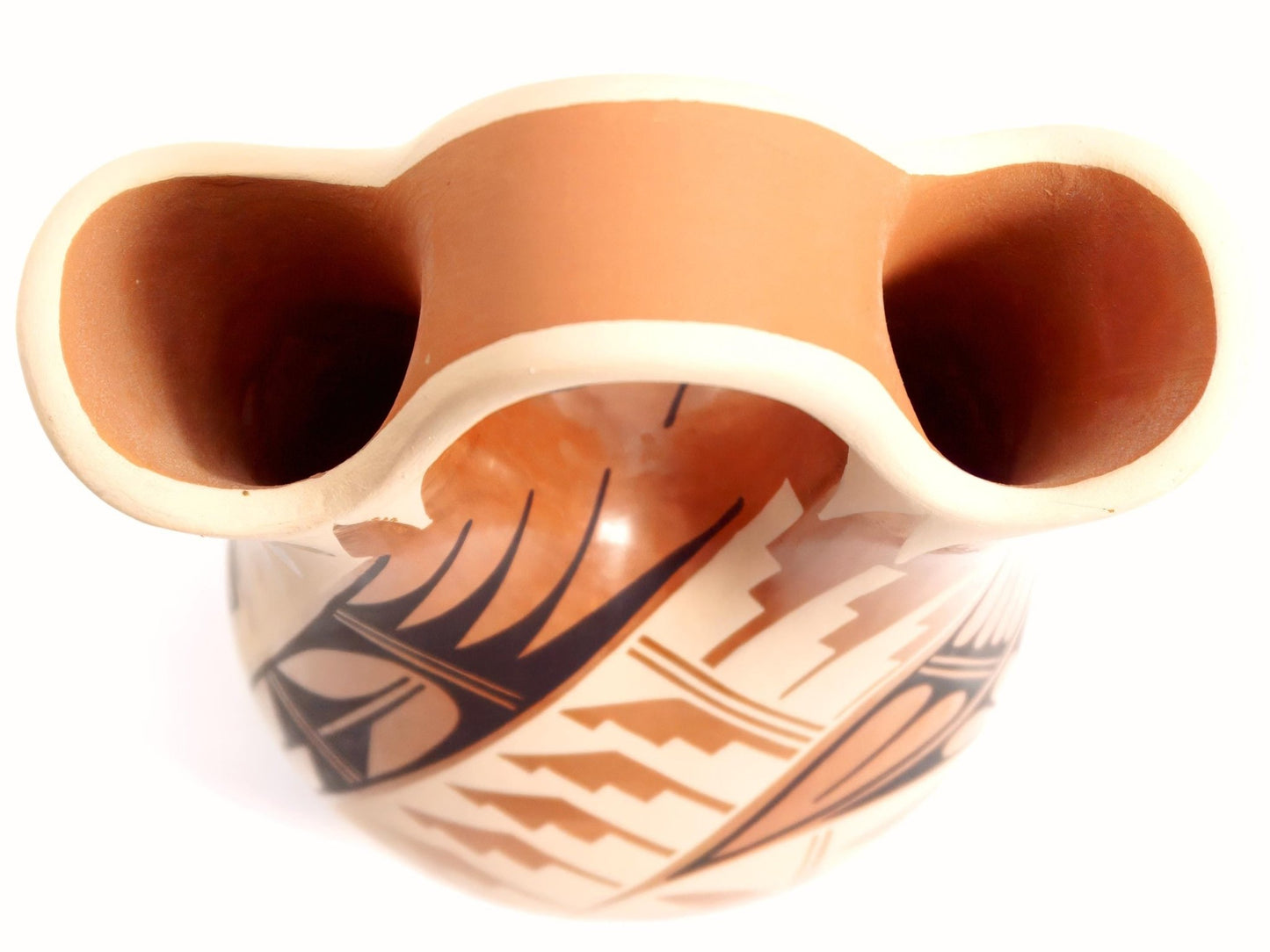 Geraldine Sandia Signed Jemez Pueblo Wedding Vase by Geraldine Sandia Native American Vase Rustic Southwestern Decor Pueblo Pottery for Lodge Cabin Decor - Indigenous Vase ClassyTea