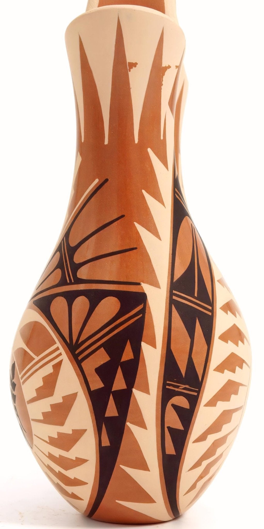Geraldine Sandia Signed Jemez Pueblo Wedding Vase by Geraldine Sandia Native American Vase Rustic Southwestern Decor Pueblo Pottery for Lodge Cabin Decor - Indigenous Vase ClassyTea