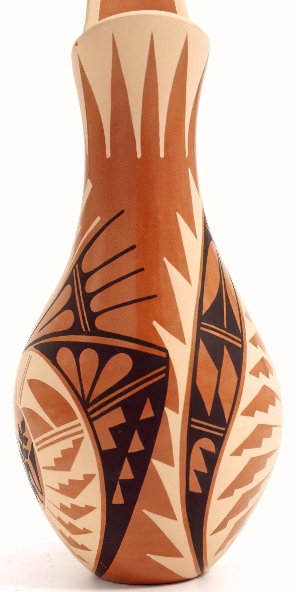 Geraldine Sandia Signed Jemez Pueblo Wedding Vase by Geraldine Sandia Native American Vase Rustic Southwestern Decor Pueblo Pottery for Lodge Cabin Decor - Indigenous Vase ClassyTea