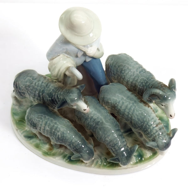 Gerold Porzellan Gerold Porzellan Bavarian porcelain figurine vintage shepherd with sheep cottagecore nursery decor country style gift for mom or dad pastel - Porcelain Figurine ClassyTea