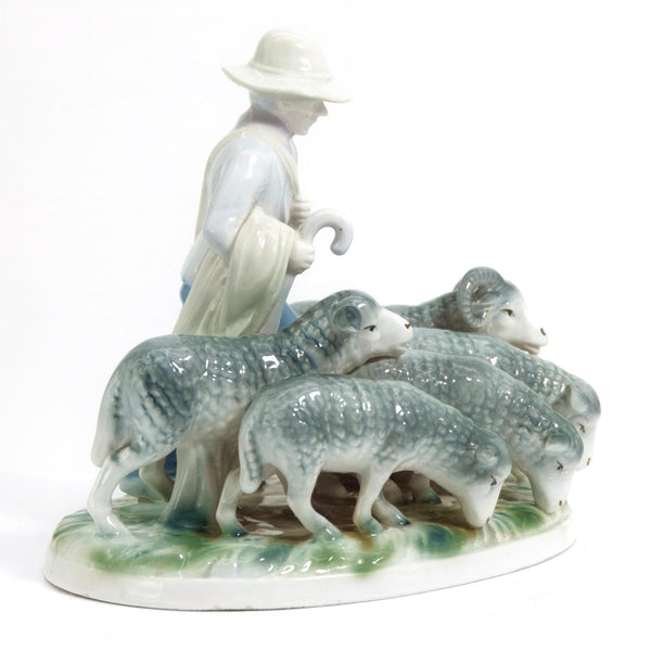 Gerold Porzellan Gerold Porzellan Bavarian porcelain figurine vintage shepherd with sheep cottagecore nursery decor country style gift for mom or dad pastel - Porcelain Figurine ClassyTea