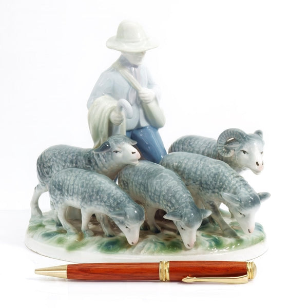 Gerold Porzellan Gerold Porzellan Bavarian porcelain figurine vintage shepherd with sheep cottagecore nursery decor country style gift for mom or dad pastel - Porcelain Figurine ClassyTea