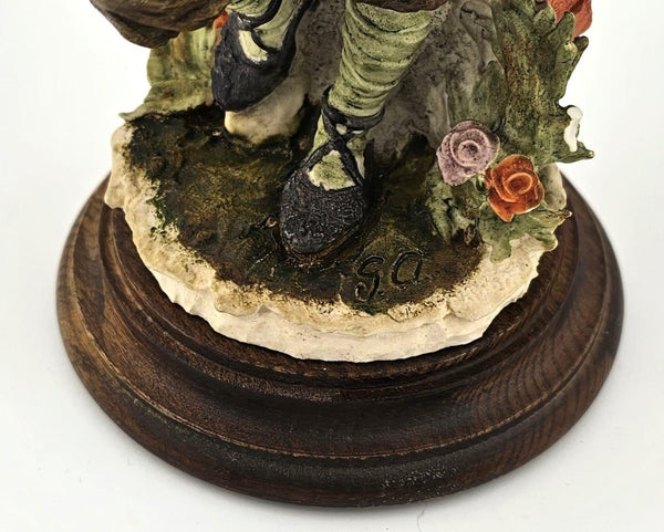 Giuseppe Armani Authentic Giuseppe Armani Capodimonte Porcelain Figurine Pair – Boy and Girl with Flowers, Signed Italian Art, Discontinued, Curio Cabinet - Porcelain Figurine ClassyTea