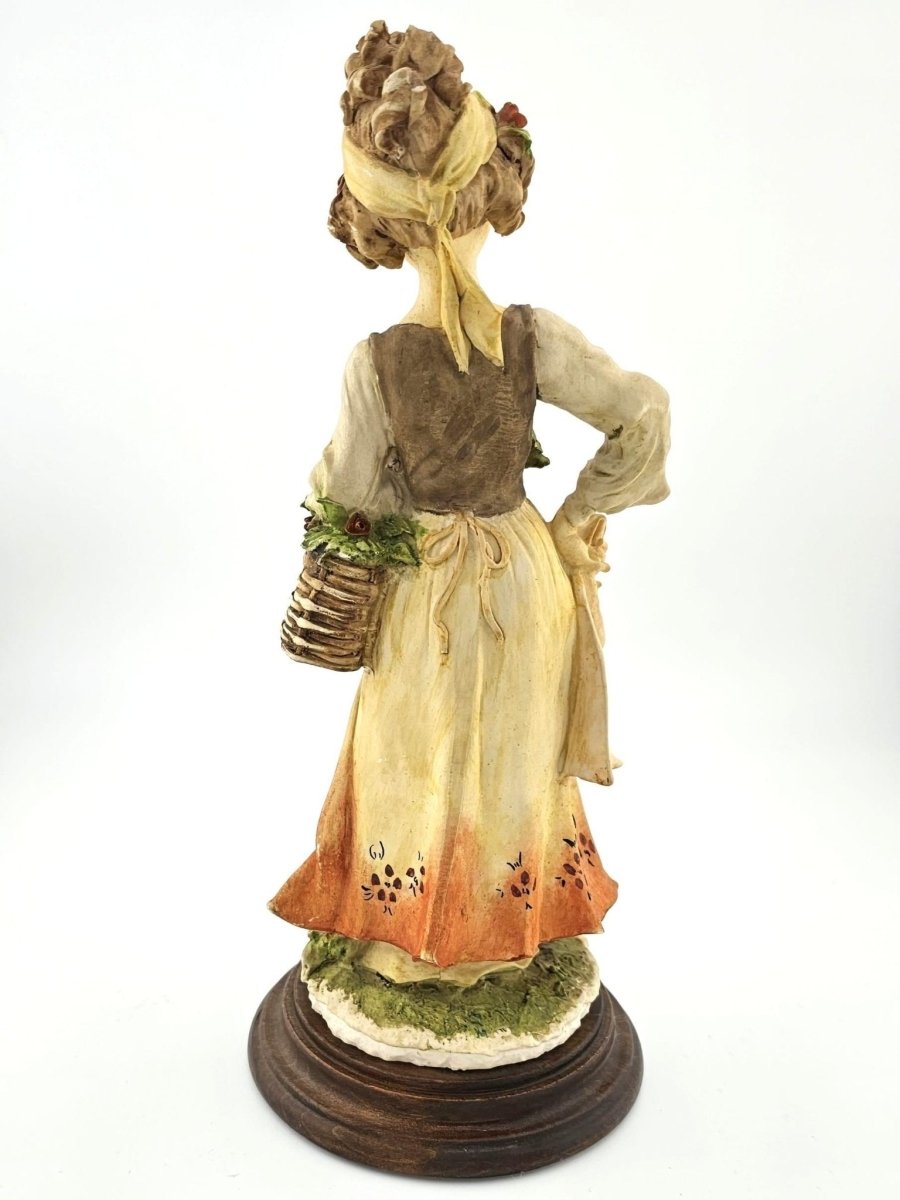 Giuseppe Armani Authentic Giuseppe Armani Capodimonte Porcelain Figurine Pair – Boy and Girl with Flowers, Signed Italian Art, Discontinued, Curio Cabinet - Porcelain Figurine ClassyTea