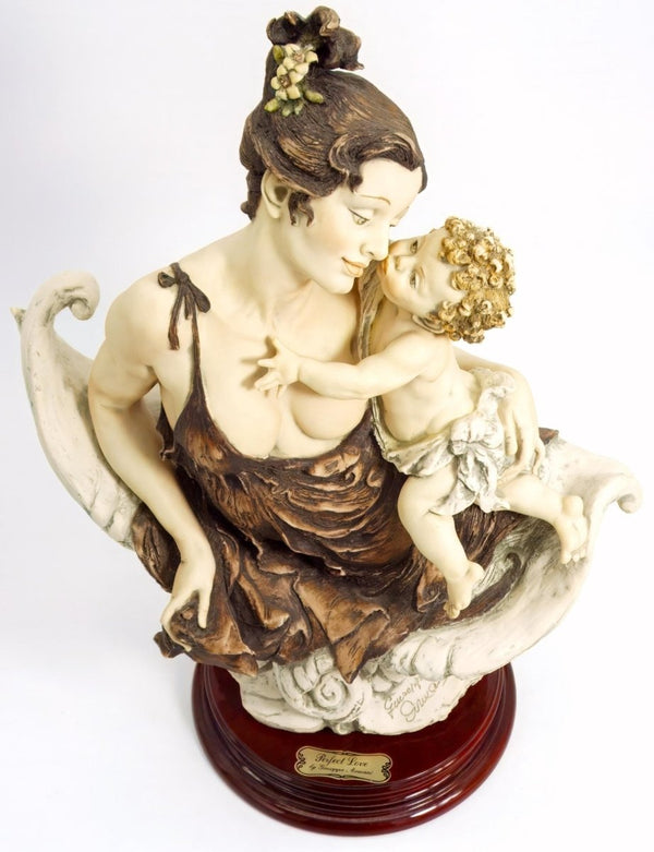 Giuseppe Armani Large Giuseppe Armani Porcelain Statue Armani Perfect Love Art Nouveau Decor Black Art Deco Italian Art Sculpture Greek Statue Goddess Roman - Porcelain Sculpture ClassyTea