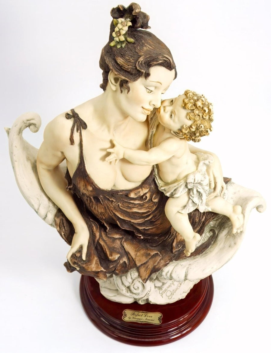 Giuseppe Armani Large Giuseppe Armani Porcelain Statue Armani Perfect Love Art Nouveau Decor Black Art Deco Italian Art Sculpture Greek Statue Goddess Roman - Porcelain Sculpture ClassyTea