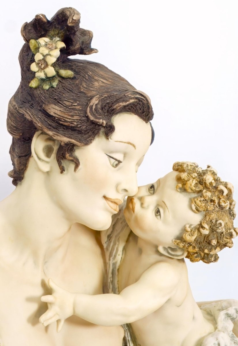 Giuseppe Armani Large Giuseppe Armani Porcelain Statue Armani Perfect Love Art Nouveau Decor Black Art Deco Italian Art Sculpture Greek Statue Goddess Roman - Porcelain Sculpture ClassyTea