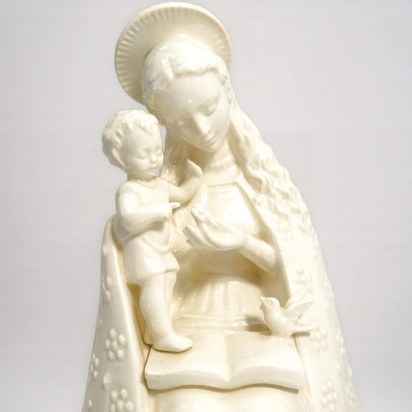 Goebel Virgin Mary Statue Figurine Goebel Hummel Flower Madonna Ivory Catholic Gift Vintage Porcelain Communion Gift Easter Mothers Day Gift - Porcelain Figurine ClassyTea